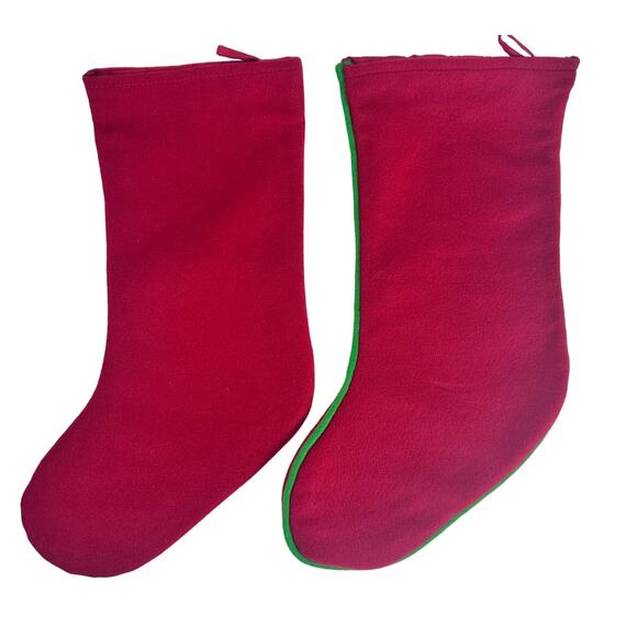 Velvet and Felt Christmas Stockings-Set of 2- Snowman & Christmas Candy!! - Picture 8 of 9